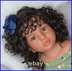 40inch Painted Unfinished Reborn Doll Kits Toddler Aloenka Rooted Hair XMAS Gift