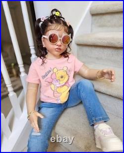 40inch Realistic Reborn Doll Unfinished Kit Toddler Girl Rooted Hair Girls Gifts