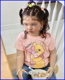 40inch Realistic Reborn Doll Unfinished Kit Toddler Girl Rooted Hair Girls Gifts