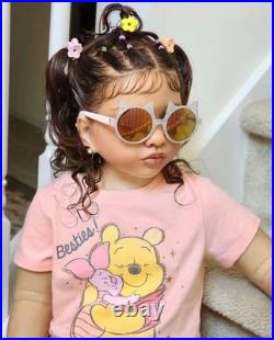 40inch Realistic Reborn Doll Unfinished Kit Toddler Girl Rooted Hair Girls Gifts