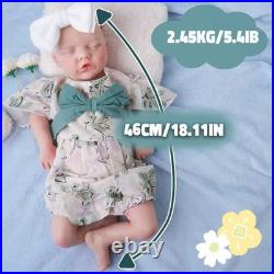 46cm silicone doll silicone reborn doll handmade whshable toys gifts crafts