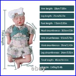 46cm silicone doll silicone reborn doll handmade whshable toys gifts crafts