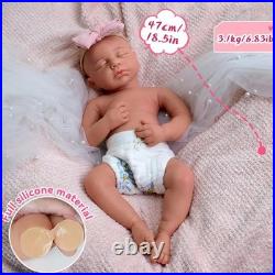 47cm silicone doll silicone reborn doll handmade whshable toys gifts crafts