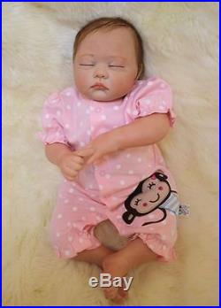49cm/20 Handmade Newborn doll Reborn Baby Girl Lifelike Vinyl silicone/ DK-15
