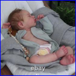 50CM Loulou Reborn Baby Doll Full Vinyl Sleeping Newborn 3D Skin & Rooted Hair