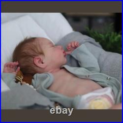 50CM Loulou Reborn Baby Doll Full Vinyl Sleeping Newborn 3D Skin & Rooted Hair
