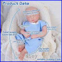 52cm Reborn doll, silicone doll, handmade, crafts, children's toys, gifts