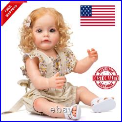 55CM Realistic Reborn Baby Doll Newborn Lifelike Silicone Girl Toddler Full Body