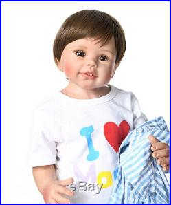 70CM Reborn Baby Dolls Handmade Reborn Toddler Child Model Full Vinyl Real Boy