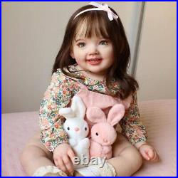 70cm Lifelike Reborn Baby Doll Toddler Girl Lovely Cloth Body Kids Handmade Gift
