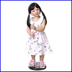 87CM Big Reborn Baby Dolls Toddler Girl Reborn Dolls Child Model Full Vinyl Body