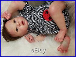 AAOK Reborn Doll Baby Girl Brown Hair