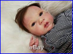 AAOK Reborn Doll Baby Girl Brown Hair