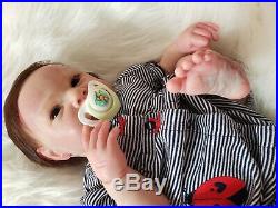 AAOK Reborn Doll Baby Girl Brown Hair