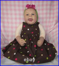 ADG Reborn Doll Sandy Open Mouth Smiling Weighted Realistic Cloth Body 22in ADG Reborn Doll Sandy Open Mouth Smiling Weighted Realistic Cloth Body 22in