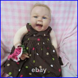 ADG Reborn Doll Sandy Open Mouth Smiling Weighted Realistic Cloth Body 22in