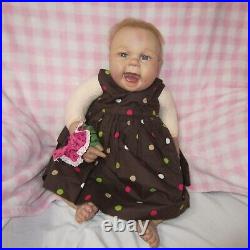 ADG Reborn Doll Sandy Open Mouth Smiling Weighted Realistic Cloth Body 22in