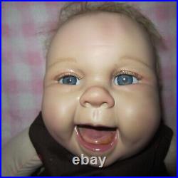 ADG Reborn Doll Sandy Open Mouth Smiling Weighted Realistic Cloth Body 22in
