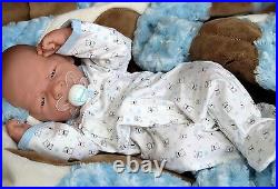 AWW! BABY BOY DOGGIES! Preemie Life Like Reborn Pacifier Doll + Extras