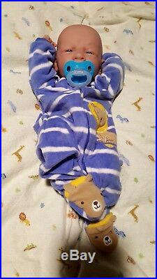 AWW! BABY BOY PUPPY LOVE! Preemie Life Like Reborn Pacifier Doll + Extras