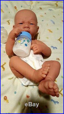 AWW! BABY BOY PUPPY LOVE! Preemie Life Like Reborn Pacifier Doll + Extras