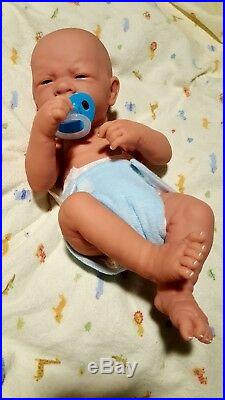 AWW! BABY BOY PUPPY LOVE! Preemie Life Like Reborn Pacifier Doll + Extras