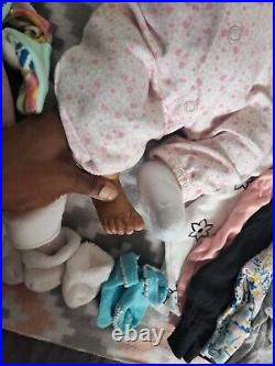 Aa/biracial Reborn Doll Skya Newborn Baby Girl