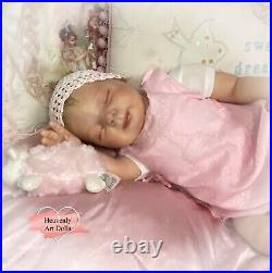 Abigail 21 Reborn Baby Girl Doll Newborn Baby Hand painted Ooak Lifelike 3/4