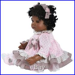 African American AA Ethnic Realistic Lifelike Toddler Doll Reborn Black Hair