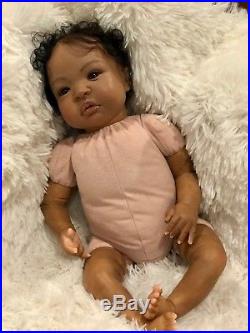 African American Ethnic reborn girl vinyl Shyann bountiful baby OOAK Art doll