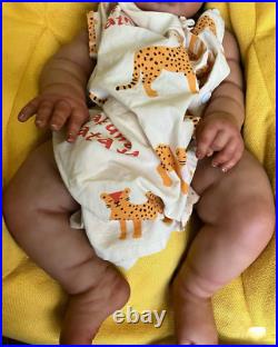 African Chubby Toddler Girl Pickle Vinyl Body Hand-Rooted Hair Reborn Baby Doll