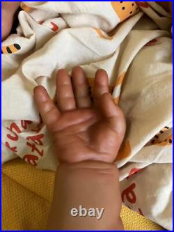African Chubby Toddler Girl Pickle Vinyl Body Hand-Rooted Hair Reborn Baby Doll