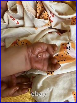 African Chubby Toddler Girl Pickle Vinyl Body Hand-Rooted Hair Reborn Baby Doll