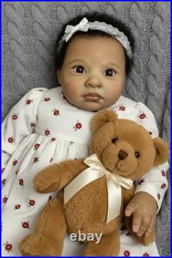 Afro American Adorable Rowan, by Jessica Schenk 24 Reborn Doll