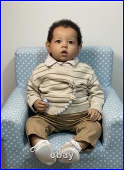 Afro American Authentic Reborn 27 Liam By Bonnie Brown. COA