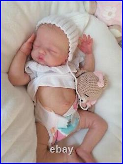 Amazing Reborn Baby Doll Brin brandneu Lisa Sylvia girl sweet ohne Bauchplatte