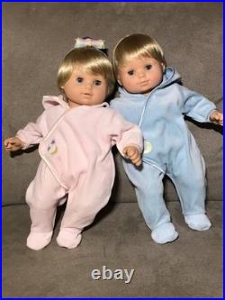 American Girl 2002 Pleasant Company Blonde Bitty Baby Twins Dolls EUC Minty