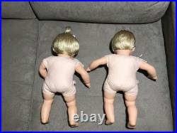 American Girl 2002 Pleasant Company Blonde Bitty Baby Twins Dolls EUC Minty