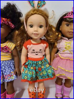 American Girl Wellie Wishers Camille Willa Ashlyn Emerson Kendall Doll HUGE LOT