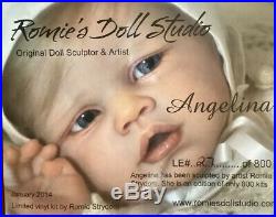 Angelina By Romie Strydom Reborn Vinyl Baby Doll Kit Sculpt RARE LONG SOLD OUT