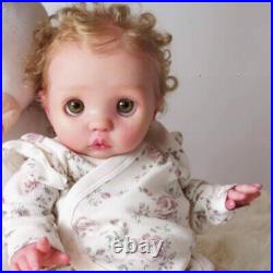 Artist 16inch Reborn Baby Doll Toddler Peeka Hand-Rooted Hair Belly Handmade Toy