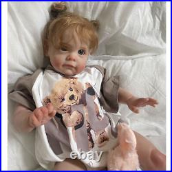 Artist Painted 23in Reborn Baby Doll Real Handmade Lifelike Girl Toddler Gift
