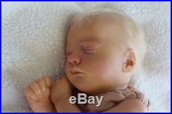 Ashley asleep preemie reborn real born baby doll, rooted mohair, Bountiful baby