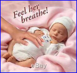 Ashton Drake ASHLEY Lifelike Breathing Newborn Baby Boy Doll