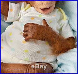 Ashton Drake Babu Baby Orangutan Poseable Doll with T-shirt and Nappy