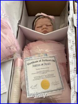 Ashton-Drake Emily's Homecoming 20-Inch Lifelike Baby Doll Brown Hair, Pink