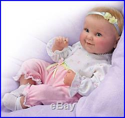 Ashton Drake Lifelike Baby Doll Sweet Cheeks giggles coos Poseable