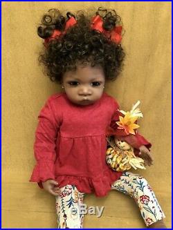 Ashton Drake Reborn Redone Jasmine At 1 1/2 AA Ethnic Baby Girl Toddler Doll