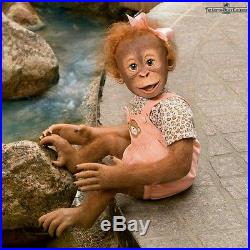 Ashton Drake lifelike baby Monkey MOMOKO Poseable Doll