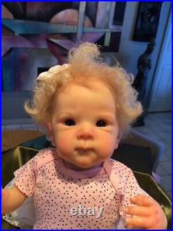 Authentic Reborn Baby Bettie By Adrie Stoete 21 5lbs Lauscha Glass Eyes